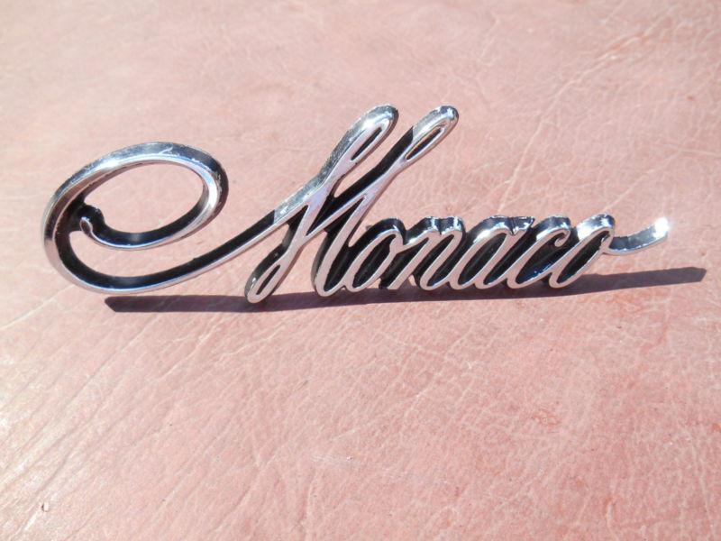 1975 1978 dodge monaco chrome script emblem nice shape