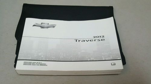 2012 chevrolet traverse owners manual and case free shipping