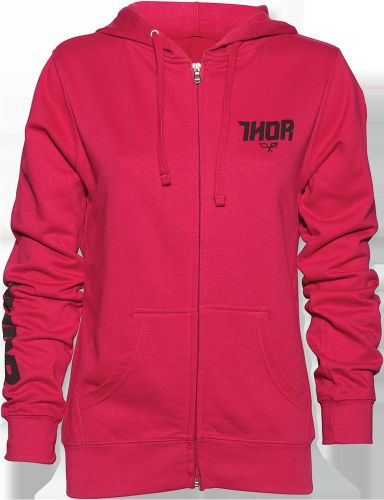 New thor mx women's fin zip-up hoody motocross atv
