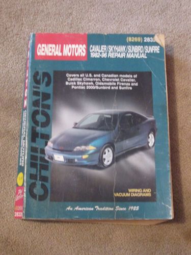 Chilton&#039;s gm cavalier/skyhawk/sunbird/sunfire 1982-1996 repair manual