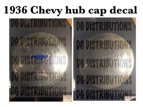 1936 chevy hub cap decal