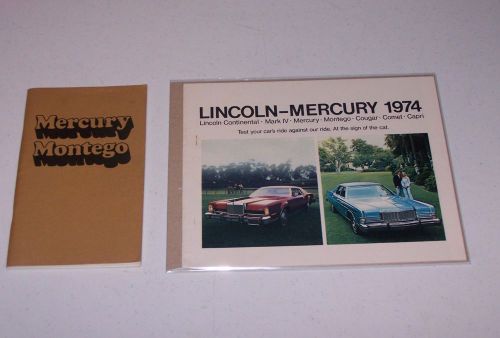 1974 mercury montego owners manual owner&#039;s guide &amp; dealer sales brochure lot set