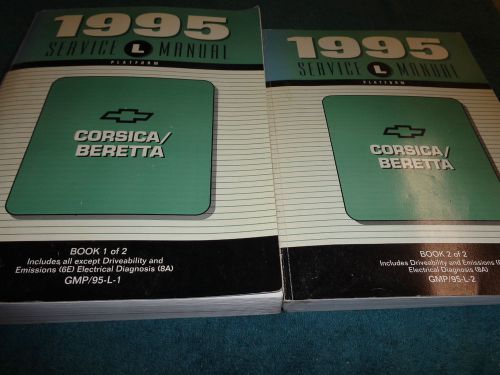 1995 chevrolet corsica &amp; beretta shop manual set  / original g.m. service books!