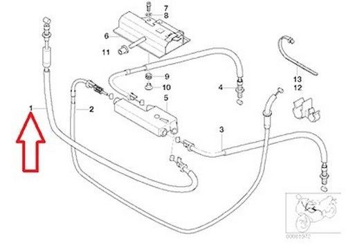 Bmw genuine accelerator bowden cable r1100s 32737692488