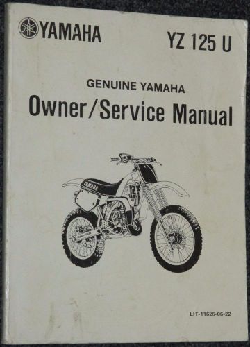 Genuine yamaha owners service shop manual 1988 yz 125 u motocross  motorcycle