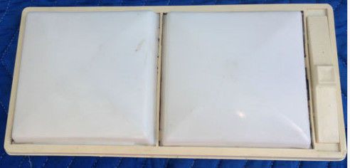 Rv / marine 12v. interior light fixture with dual led bulbs