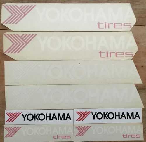 Yokohama tires lot of 8 vintage die cut decals stickers import racing drift jdm
