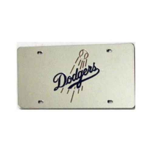 Los angeles dodgers silver laser license plate