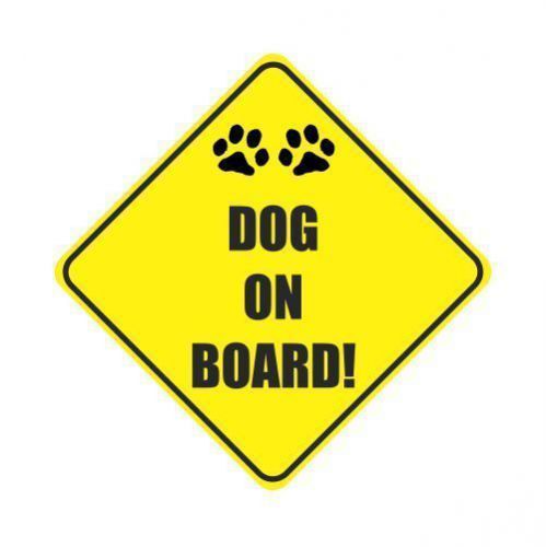 Dog on board funny joke pet baby love animal sign vinyl sticker decal bumper