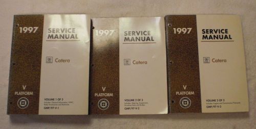97 1997 cadillac catera vol 1 2 &amp; 3 service shop manual includes wiring diagrams
