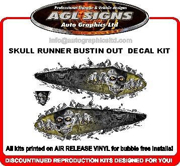 Skull runner  bustin out graphic wrap  decal sticker ski-doo rev xp mxz renegade