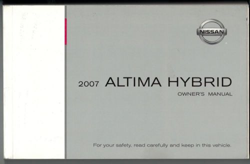 2007 nissan altima hybrid owner&#039;s manual