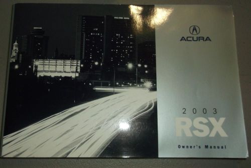 2003 acura rsx owners manual