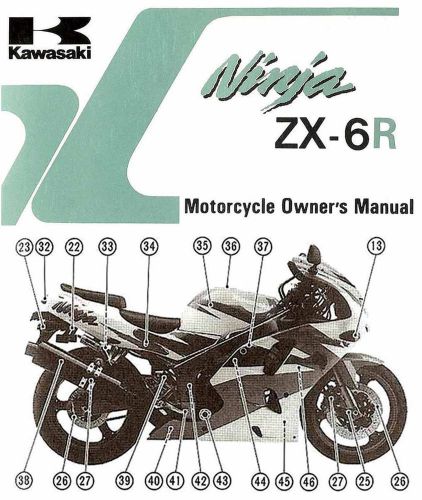 1995 kawasaki ninja zx-6r motorcycle owners manual -zx 6 r-kawasaki-zx600f1-zx 6