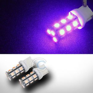 2x pink 7440 18 count smd led light bulb car auto rear turn signal lamps 12v cb