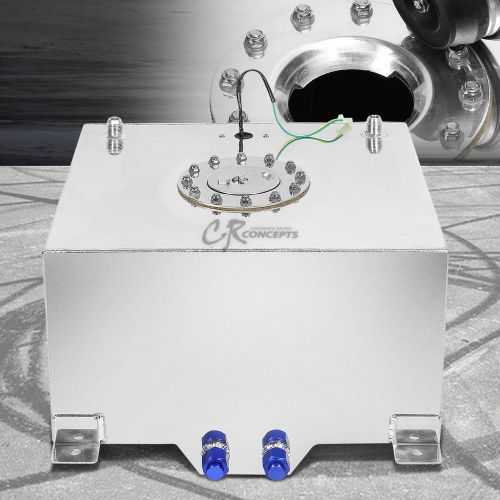 15.5 gallon/58.7l lightweight polished aluminum gas fuel cell tank+level sender