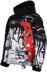 Fxr youth boys kids boost black/white fury warm winter jacket coat- size 4 or 8