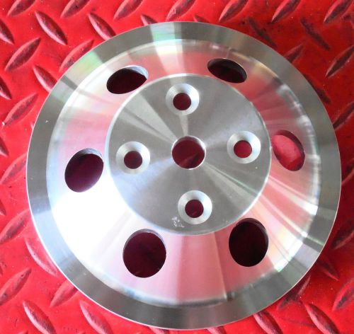 Water pump pulley aluminum 1 groove small block chevy sbc free u.s. shipping