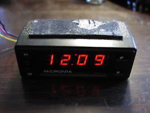 Vintage micronta led mini car clock 63-833