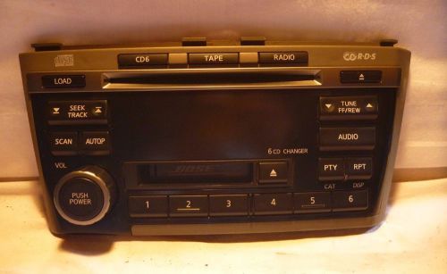 01-04 infiniti i35 bose radio 6 cd cassette face plate pn-2573d-c cr290 cy29033