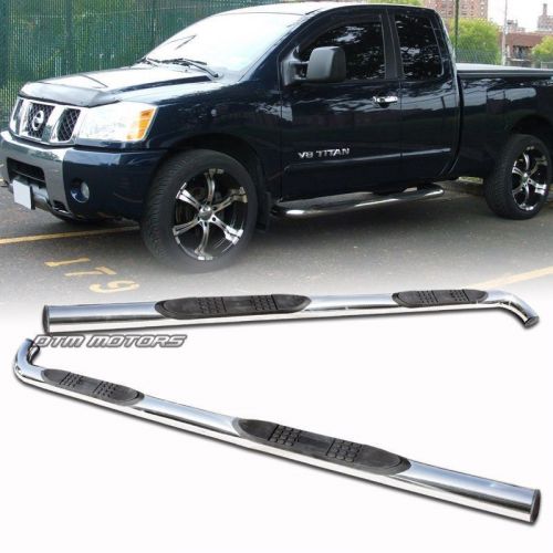 Stainless steel nerf running board side step bar for 04-08 nissan titan king cab