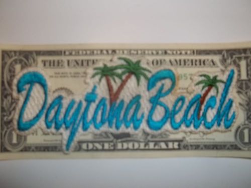 "daytona beach" shirt/jacket/hat patch iron/sew-on