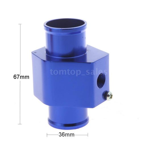36mm car water temp joint pipe sensor gauge radiator hose adapter aluminium c2e9