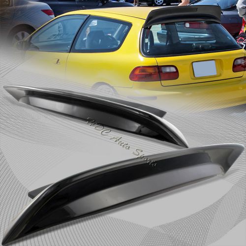 For 1992-1995 honda civic 3dr hatchback abs black painted rear duck spoiler wing
