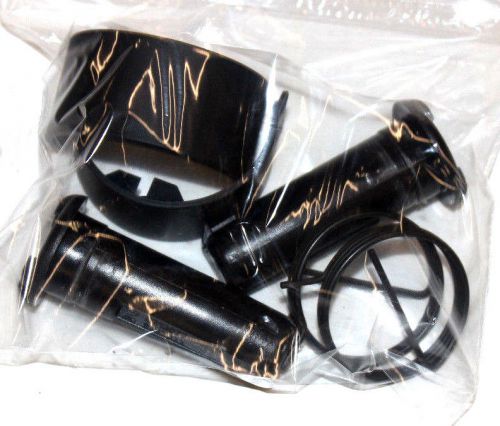 Bmw e46 black center console armrest storage compartment trim rings plugs clips