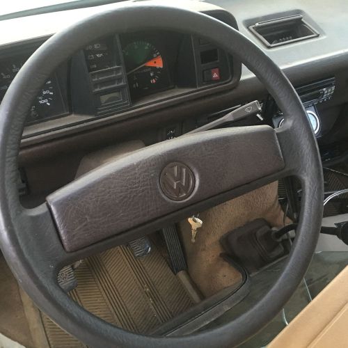 1979-92 vanagon power steering wheel brown oem supernice ! horn button included