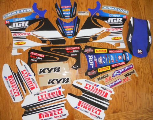 Nstyle team yamaha jgr graphics kit yz125 yz250 (02-14) w/ seat cover &amp; b/g`s