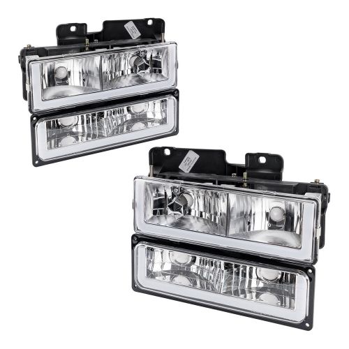 LED Headlamps For 88-98 Chevrolet C10 Headlights Assembly Front Light Left+Right, US $135.99, image 7
