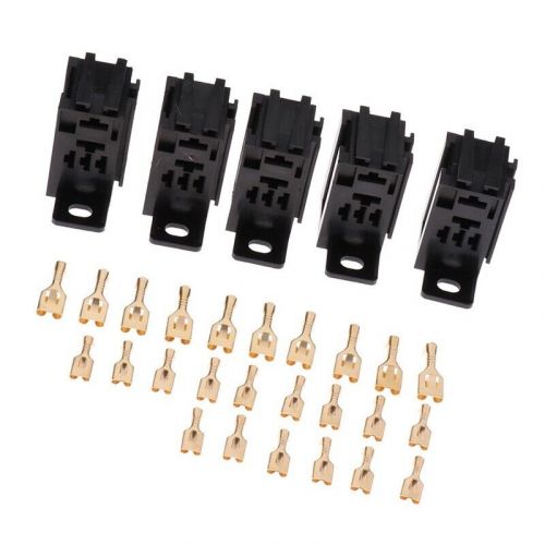 5pcs 12V/24V 60AMP 5-Pin Car Automotive Relay Socket with 25pcs Copper Terminals, US $14.00, image 14