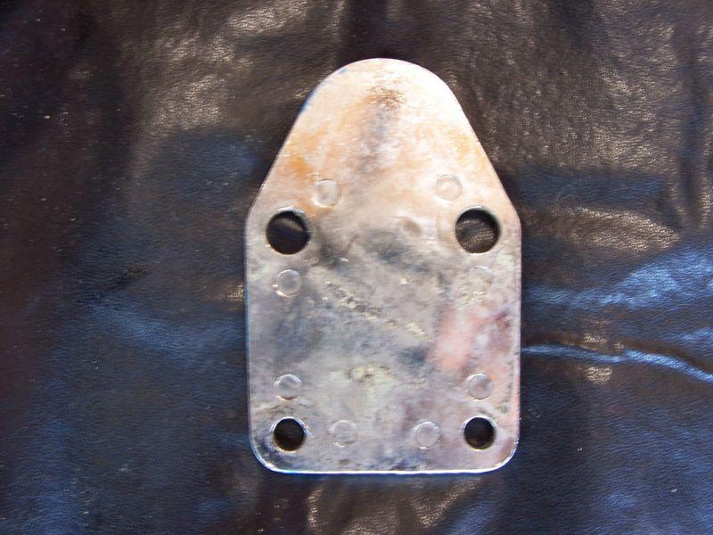 USED CHEVY SMALL BLOCK CHROME FUEL PUMP BLOCK OFF PLATE, US $4.99, image 2