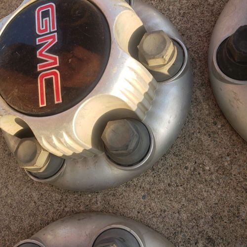 Set 4 gmc sierra savana 1500 wheel center caps yukon hubcaps 22837059 1999 2017