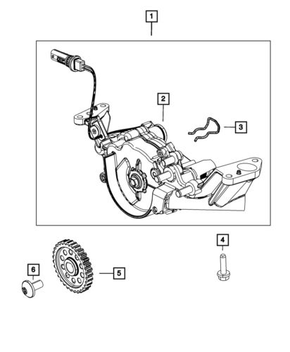 Genuine mopar engine oil pump kit 68297857am