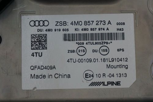Dash info navigation radio display screen monitor 4m0857273a audi q7 4m 2017-19