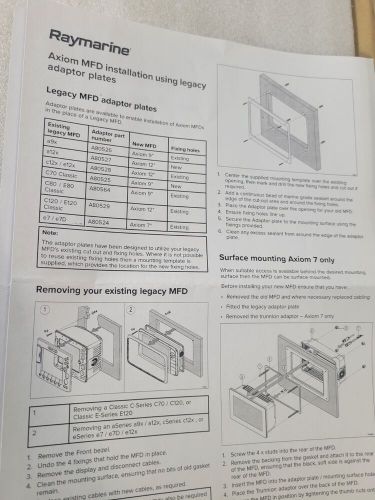 RAYMARINE Adaptor Plate to Axiom As Shown Black With 8 Holes, US $79.99, image 2
