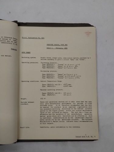 Teddington Aircraft Pressure Switch Type Pky/A/11 Repair & Maintenance Manual, US $24.95, image 20