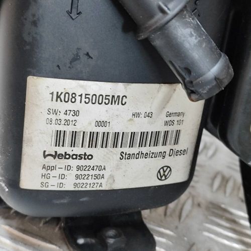 Skoda octavia mk2 estate 1z webasto heater 1k0815005mc 2012 25862714-