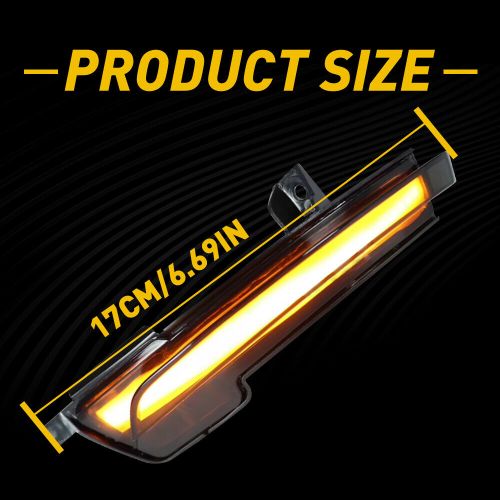 Pair Smoke LED Mirror Side Turn Signal Blinker Light For Ford 2015-22 Mustang K, US $32.99, image 10