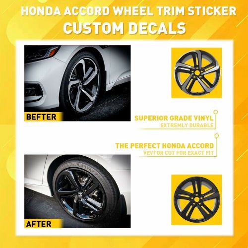For 2018-22 Honda Accord 19" Sport Wheel Rim Chrome Delete Blackout Overlay USA, US $22.99, image 2