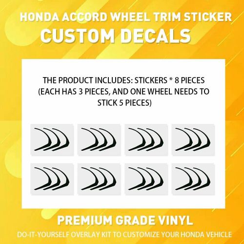 For 2018-22 Honda Accord 19" Sport Wheel Rim Chrome Delete Blackout Overlay USA, US $22.99, image 11