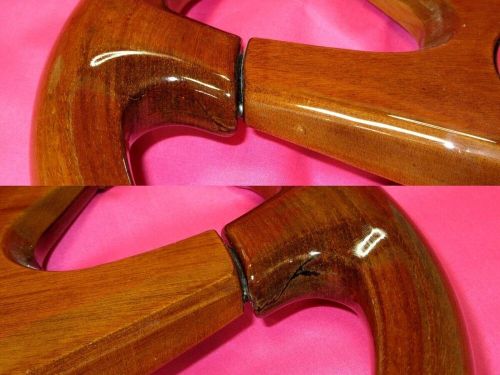 italvolanti Dolce 37cm Wood & Wood Pad Steering Wheel Horn Button, US $399.00, image 2