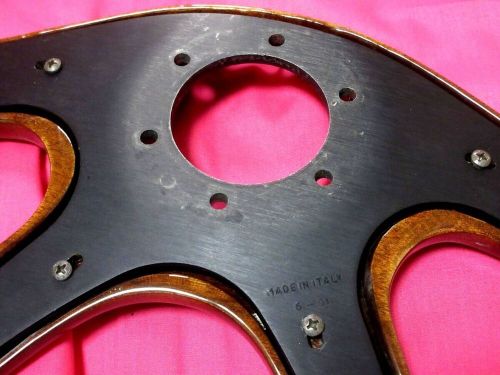 italvolanti Dolce 37cm Wood & Wood Pad Steering Wheel Horn Button, US $399.00, image 3