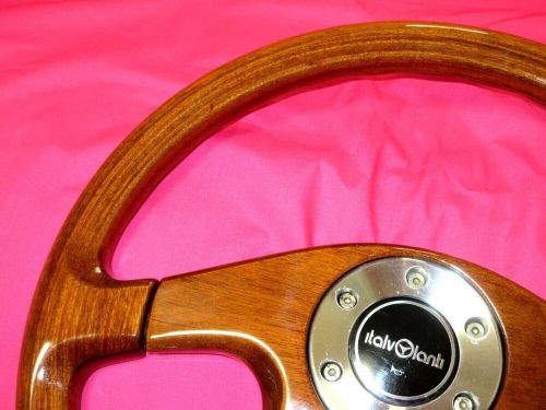 italvolanti Dolce 37cm Wood & Wood Pad Steering Wheel Horn Button, US $399.00, image 8