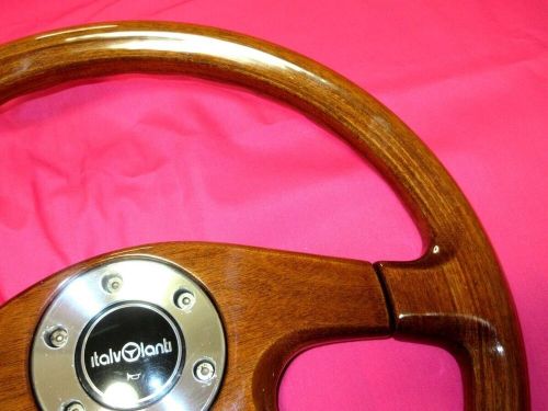 italvolanti Dolce 37cm Wood & Wood Pad Steering Wheel Horn Button, US $399.00, image 9