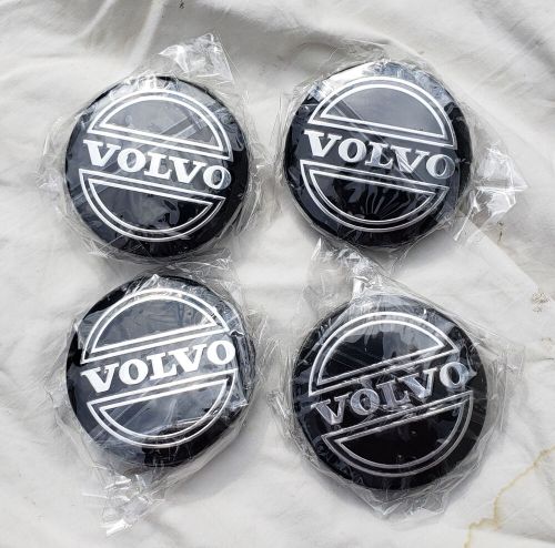 VOLVO Black Center Wheel Hub Caps Cover Logo Rims Set Of 4 3546923 New, US $17.50, image 3