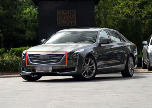 ABS Black Front Grille Grill Frame 1Set For Cadillac CT6 2016-2018 Cover Trim, US $557.56, image 2