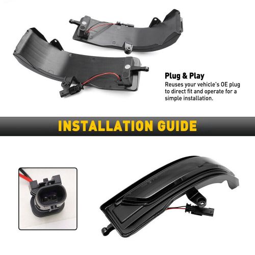 Sequential LED Side Mirror Signal Turn Light Amber For 2019-2022 Dodge RAM 1500, US $61.99, image 3